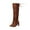 Brown, variant on Aueoeo Womens Booties and Ankle Boots, Women's Over The Knee Thigh High Chunky Heel Boots Long Stretch Fall Winter Boots