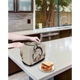thumbnail image 3 of Brown Grey Cat Small Toaster Cover 2 Slice, Kitchen Appliance Covers, Modern Art Toaster Oven Cover with Loop, Bread Machine Cover Polyester Dust Cover Protection, 3 of 4