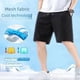 thumbnail image 4 of Pantalones cortos de verano para hombre, de malla de seda de hielo, de secado rápido, transpirables, sueltos, pantalones deportivos casuales grandes para hombre, 4 of 5