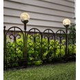thumbnail image 2 of Plow & Hearth Montebello Decorative Garden Edging with Solar Lights, 2 of 6