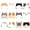 Cat, variant on VKLU 12 Count Cat Shaped Sticky Notes, Decorative Animal Memo Pads for Journaling, No-Residue Self-Adhesive Reminders