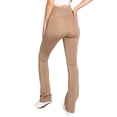 thumbnail image 2 of Love Tree Women's High Rise Bootcut 32" Inseam Yoga Pant Leggings (Tan, Medium), 2 of 3