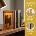 thumbnail image 4 of Unique Bargains 2Pcs Metal Laser Cut Tree Design Bookends Gold Moon 7.9*4.3*6.7inch, 4 of 5