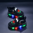 thumbnail image 4 of Ccpelsie LED Light Up Boys and Girls Sneakers - Lightweight Tennis, Athletic, Kids and Toddler Light Up Shoes for Girls and Boys Little Kid Shoes(Black,11.5), 4 of 4