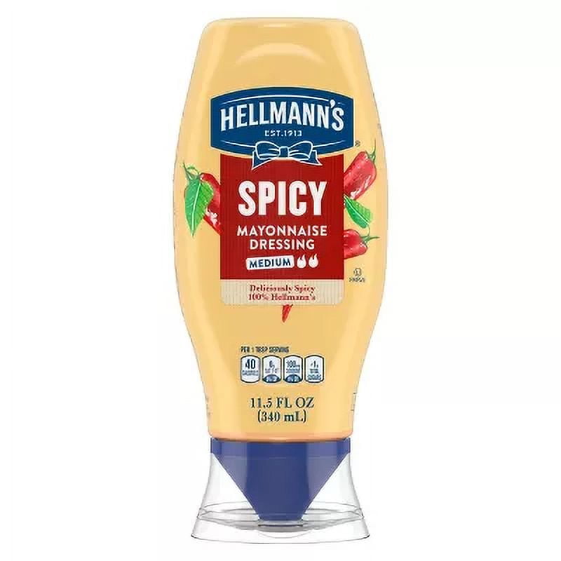 Hellmann's Spicy Mayonnaise Dressing 11.5 fl oz (Pack of 4)