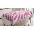thumbnail image 1 of Alice Tablecloth, Grunge Looking Design for Girls Lettering in Pink Color on Radial Background, Rectangular Table Cover for Dining Room Kitchen, 60 X 84 Inches, Pale Pink and White, by Ambesonne, 1 of 3