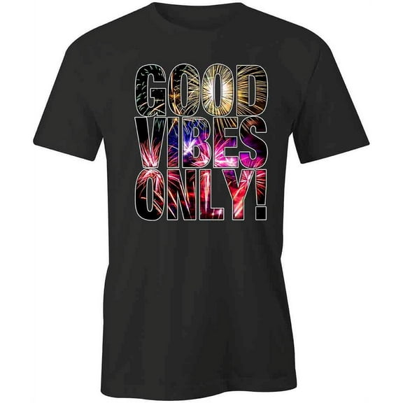 Good Vibes Only T-Shirt | Positive Vibes Black Tee Gift