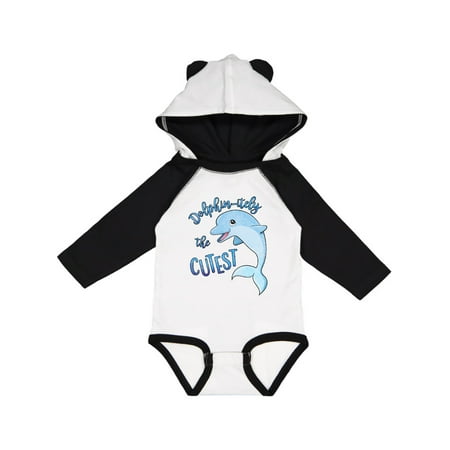 

Inktastic Dolphin-itely the Cutest Gift Baby Boy or Baby Girl Long Sleeve Bodysuit