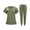 Green #005, variant on Women Scrubs Sets Nursing Uniforms Set with Pockets & Stretch V-Neck Top & Jogger Pants with Drawstring S