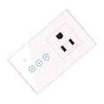 thumbnail image 2 of Bewildely Enchufe de pared inteligente enchufe de EE. UU. WiFi temporizador inalámbrico Control remoto interruptor de pantalla táctil toma de corriente Electrodomésticos TYPE2 NO2 Bewildely HA005243-03, 2 of 6