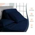 thumbnail image 3 of SGI Bedding Egyptian Cotton Top Split Sheet Set Solid Adjustable Bed 34" Split Head King 1000 TC 18" Deep Navy Blue, 3 of 9