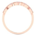 thumbnail image 5 of 0.1 ct Brilliant Round Cut Simulated Pink Diamond 14k Rose Gold Stackable Band SZ 4.5, 5 of 6