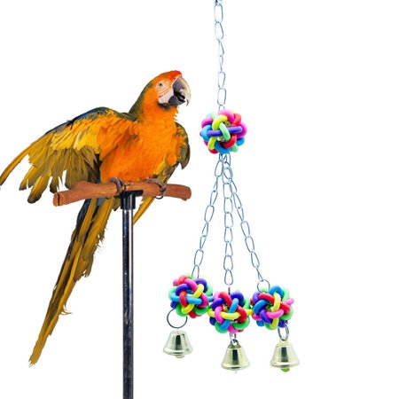 Bird Toys Hanging Bell Pet Bird Cage Swing Toy Hanging Toy For Small Parakeets Cockatiels, Conures, Macaws, s, , Finches