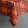thumbnail image 5 of Red and Orange Argyle Pattern Square Tablecloth,Waterproof Square Table Cover,Wipeable Spillproof Washable Table Cover for Home Kitchen Party Decor 42"X42"(107x107cm), 5 of 6