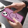 thumbnail image 6 of Designed for Magnetic iPhone 13 Case,[Compatible with MagSafe] [Military Grade Drop Protection] Slim Hybrid Rubber Translucent Matte Shockproof Anti-Fingerprint Phone Case,Darkpurple, 6 of 6