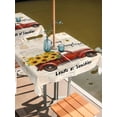 thumbnail image 2 of Outdoor Tablecloth with Umbrella Hole for Patio/Picnic/Party/Camping, Sunflower Truck Waterproof Table Cloth Square Cover Washable, Yellow Floral Summer Botanical Elegant Pastoral (60"x 60"), 2 of 8