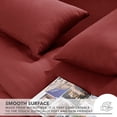 thumbnail image 6 of Deconovo Microfiber Bedding Sheet Set, Brushed Soft Bed Sheets for Home, Queen, Burgundy, 4 Piece, 6 of 8