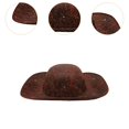 thumbnail image 6 of Segolike Pirate Hat Tricorn Hat Decor for Men Women for Roles Play Carnivals Themed Party Brown, 6 of 8
