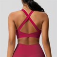 thumbnail image 4 of Sport Bras For Women Solid Color Full Coverage Support Bra Red Size L, 4 of 7