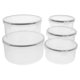 thumbnail image 3 of Contenedores de almacenamiento de alimentos para nevera, cajas apilables con tapas herméticas, cajas para guardar frutas, 5 uds., 3 of 5