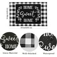 thumbnail image 2 of Buffalo Plaid Placemats Set of 4, Cloth Farmhouse Placemats Black White Linen Table Placemats Washable Heat Resistant Waterproof Placemats for Ktichen Dining Table 18 X 12 Inch, Plaid, 2 of 6