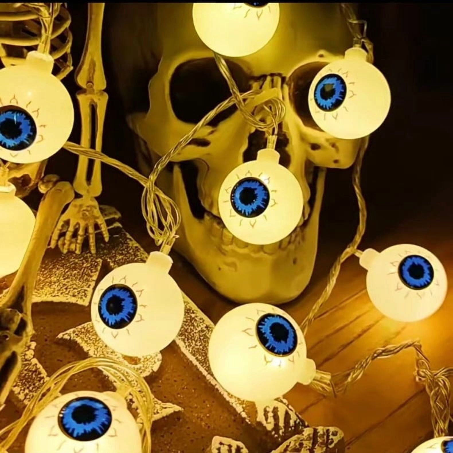 Chmadoxn Garden Light Halloween Lantern String Eye Phantom String LED Solar Ghost Eye Festival Party Decoration Colorful Light A Lighting