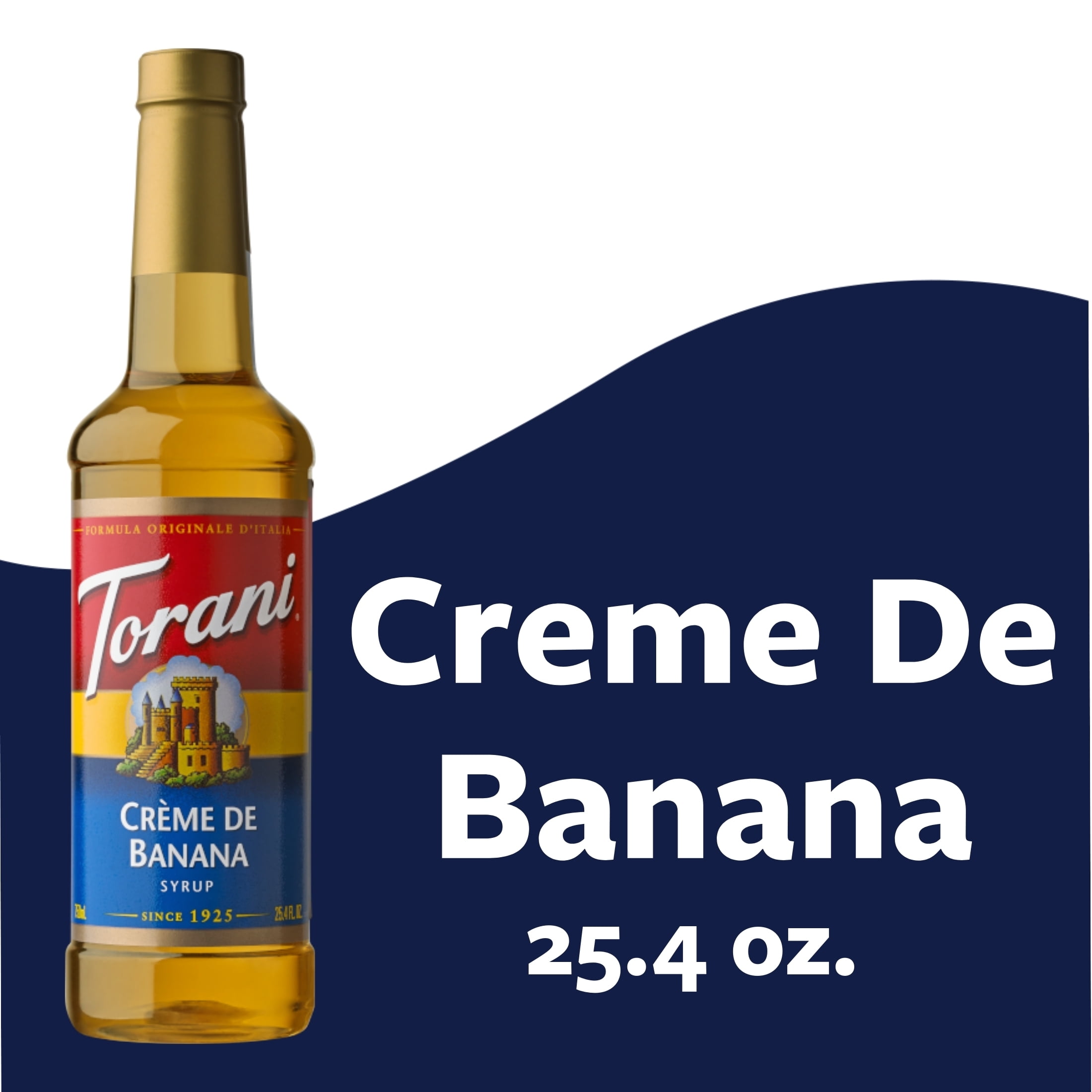 Torani Creme De Banana Flavoring Syrup Drink Mix Handcrafted Soda Flavoring 25 4 Oz Walmart Com