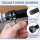 thumbnail image 3 of Uxcell 10 Pcs M5 x 30 mm Tornillos de cabeza hexagonal de acero al carbono de grado 12.9 Tornillos de accionamiento de socket con óxido negro con roscas completas, 3 of 7