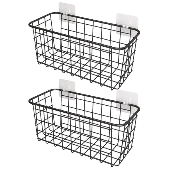 NUOLUX 1 Set Wall Storage Metal Hanging Basket Hanging Kitchen Basket Wire Storage Basket