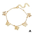 thumbnail image 3 of Summer Boho Beach Temperament Hollow Butterfly Double Chain Ankle And Tassel Bracelet, 3 of 7