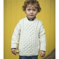 thumbnail image 3 of Irish Aran Merino Natural Crew Sweater For Children Size Medium Made By Aran Woollen Mills, 3 of 5