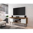 thumbnail image 2 of Manhattan Comfort Bradley Wood TV Stand for TVs up to 60" in Brown/White, 2 of 3