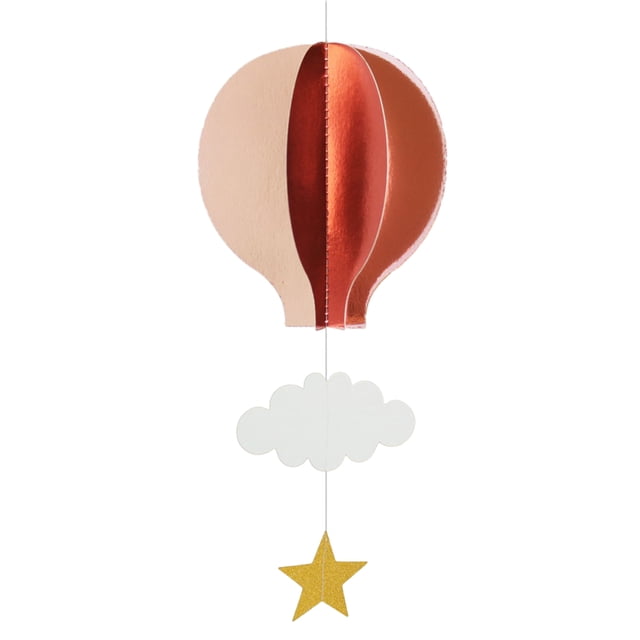fastboy Hot air balloon paper string flower flag+55cm 21 inch
