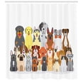 thumbnail image 3 of Ambesonne Pet Lover Shower Curtain, Animals Cartoon, 69"Wx84"L, Multicolor, 3 of 3