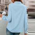 thumbnail image 5 of Yteetum Women's Sequin T Shirts Oversized Lapel Glitter Sparkly Prom Party Pullover Top Button Down Long Sleeve Shirt Women Casual Plus Size Turndown Collar Sequined Comfy Tee Party Club Night Blouse, 5 of 8