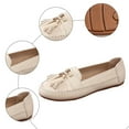 thumbnail image 5 of Rokment Womens Fringe Slip on Loafers Beach Travel Comfortable Walking Flat Dress Shoes Stylish Tassel Leather 2026 Spring Fall Casual Oxfords for Ladies White Size 9, 5 of 7