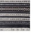 thumbnail image 3 of Rugsotic Carpets Eco-Friendly Woven Hand Woven Kilim Flat Weave Charcoal White Contemporary Area Rug, 3'x13' Runner, Antimicrobial, 3 of 5