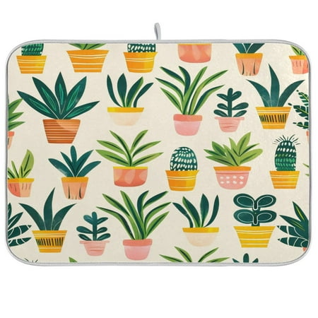 

Kitchen Drying Mat 18x24In Drying Dish Mat Dish Drying Mats Kitchen Countertop Multi-Function Drain Drying Mat Kitchen Table Mini Plant