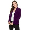 thumbnail image 2 of Women's Casual Long Sleeves Office Workwear Solid Blazer Jacket S-3XL, 2 of 4