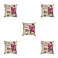 thumbnail image 1 of Maytalsory Easy To Change Flowers Pillowcase Addition To Home Decor Polyester Decorative Pillow Cushion Covers Soft Durable kztym001-1 5Set, 1 of 6