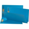 Smead, SMD28040, Fastener File Folders with Shelf-Master Reinforced Tab, 50 / Box, Blue