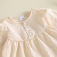 thumbnail image 6 of Cjfdfy Toddler Baby Girl Plaid Fall Outfits Lace Trim Long Sleeve Button Plaid Tops Elastic Pants Sets Soft Double Gauze Outfit Little Baby Gingham Fall Winter Outfit 0-3Y, 6 of 9