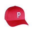 thumbnail image 1 of Flexfit Baseball Hat Custom Letter Initials A to Z Curved Bill, Red Cap Blue Wht, 1 of 3