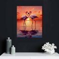 thumbnail image 4 of Nawypu  Pink Flamingo Wall Art for Living Room, Romantic Lover Kiss on Sunset Ocean Canvas Painting Decor, One Life-One Love (Ready to Hang) Rosy Pink Flamingo waterproof, 4 of 4