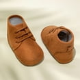 thumbnail image 6 of Glisme Baby Boots Lace Up Slip On Soft Sole Baby Walking Shoes Versatile Coffee Boots Size 12-18 Months, 6 of 7