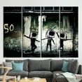 thumbnail image 3 of Tv Graffiti Canvas Art, Banksy TV Printed Canvas, Banksy Dancing People Artwork, Banksy Dancing TV, Street Art Canvas, Graffiti Art Canvas, Canvas Wall Decor - 3P-Black Framed, 3 of 9