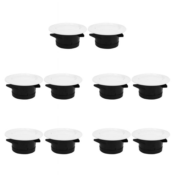 10 Piezas de Ventilación de Aire Ajustable ABS Ventilación de Escape de Plafón Redondo Ventilación de Salida de Ventilador de Conducto en LíNea de 4 Pulgadas