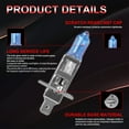 thumbnail image 2 of FZPJJNB H1 Halogen Headlight Bulbs Conversion Kit High Low Beam Super Bright 4200K Pack of 2, 2 of 10