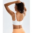 thumbnail image 3 of RUNNING GIRL Women’s Medium Support Sports Bra Square Neck Padded Workout Bra with Removable Pads Wide Strap Yoga Bra, 3 of 5