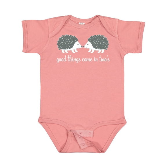 Inktastic Twin Hedgehogs Baby Boys or Girls Baby Bodysuit